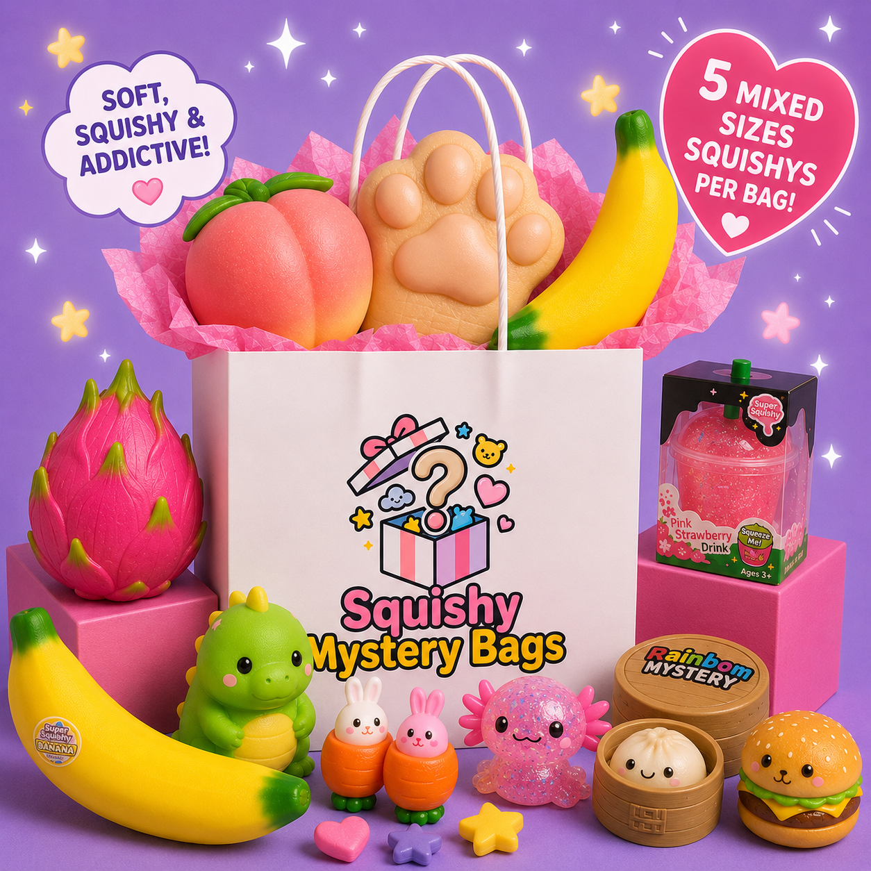 Squishy Mystery Bag - Mixed Sizes