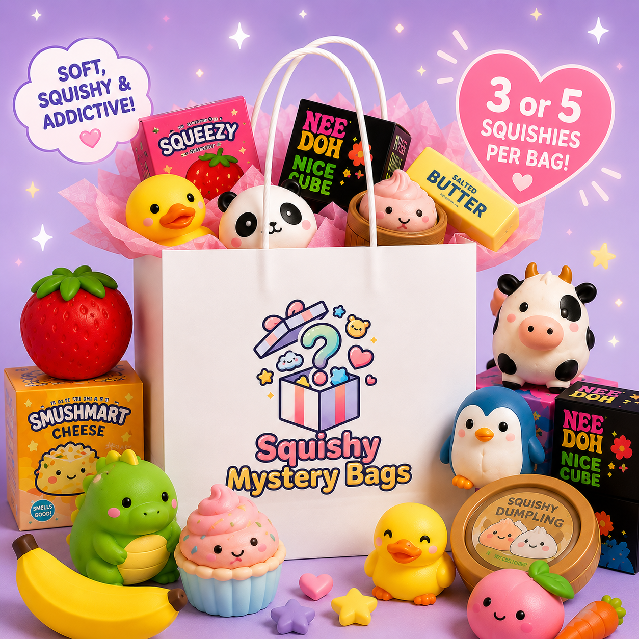 Squishy Mystery Bags - Mix Sizes